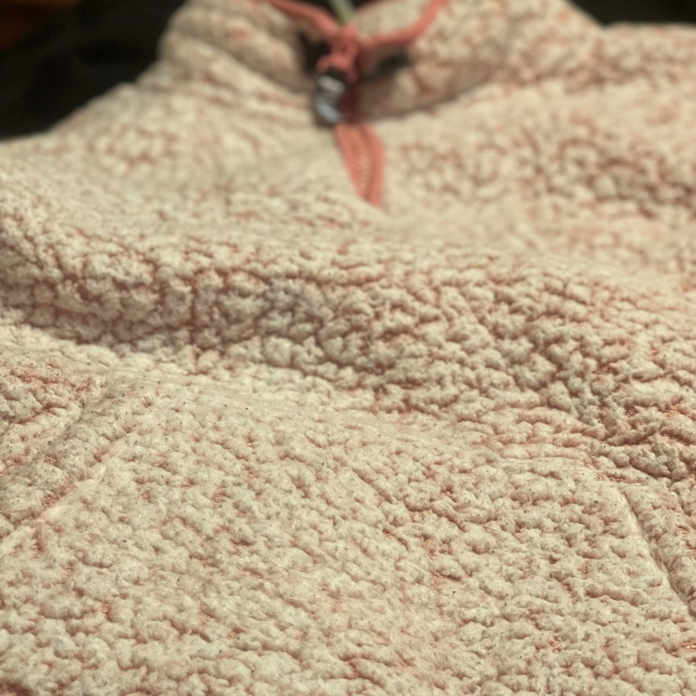 Pink quarter zip Sherpa